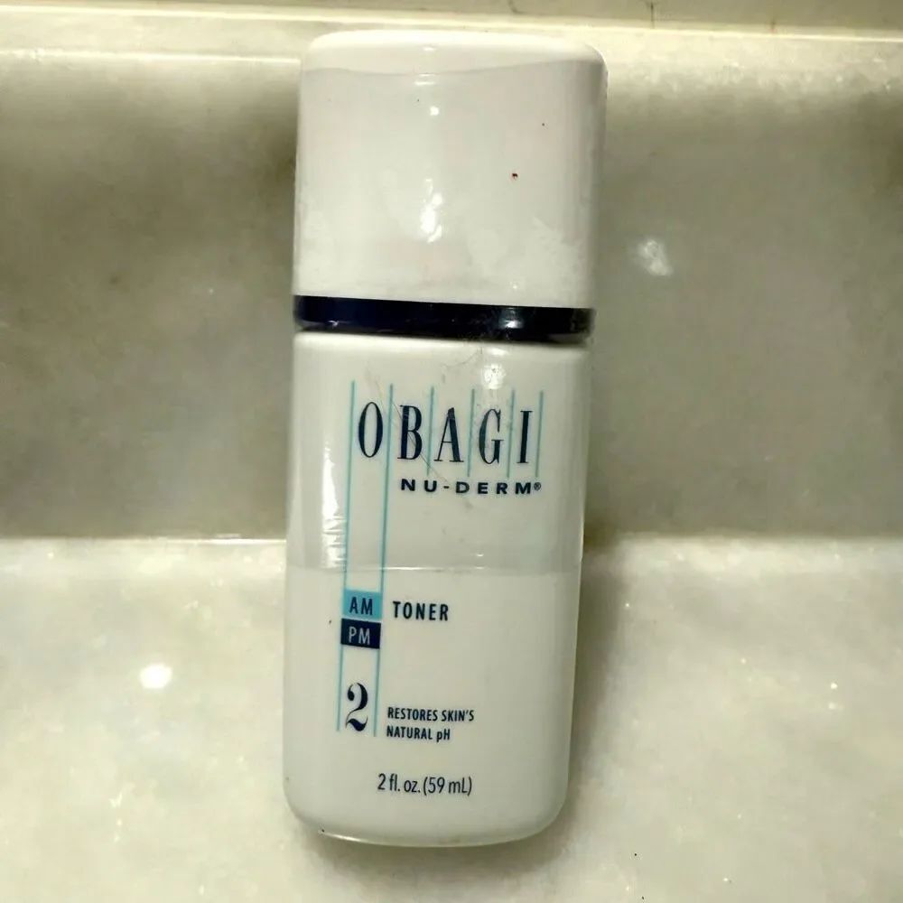 NWT OBAGI Nu-Derm Restores Skin's Natural pH AM PM Toner 2 59 ml